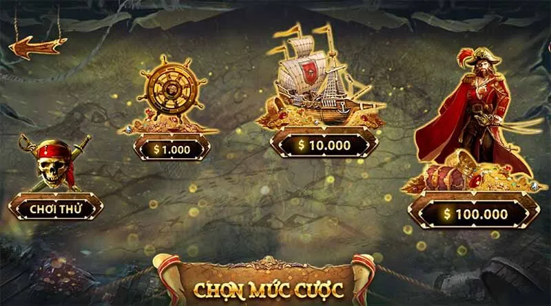 Chọn cấp độ đặt cược phù hợp khi chơi Pirate King Zowin